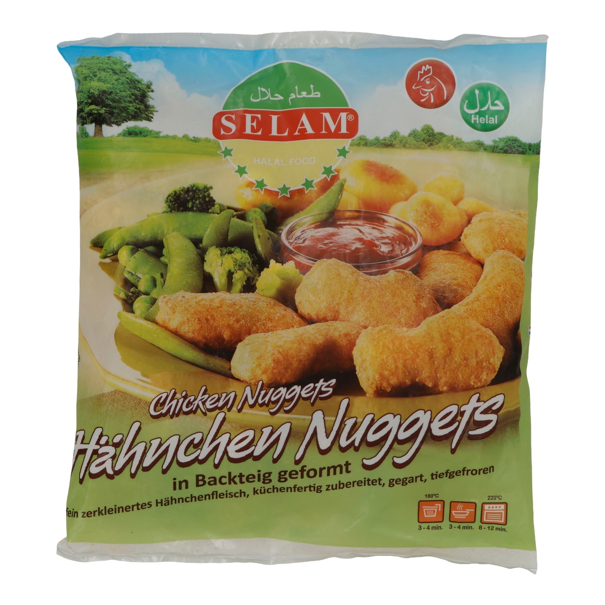 Nuggets Selam | Chicken Nuggets | Halal, Backteig, tiefgefroren | 600g SELAM